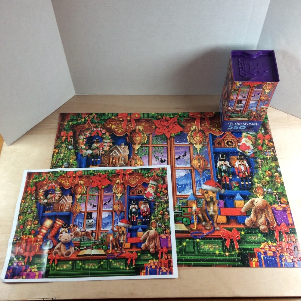 Ceaco Tis The Season 550 Piece Jigsaw Puzzle With Poster 2366-37 Christmas